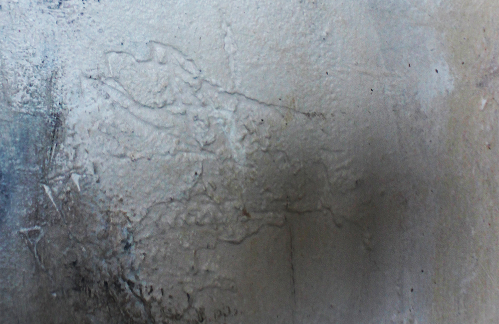 Detail of the textured surface of a mixed media artwork from KADO Series One. 
