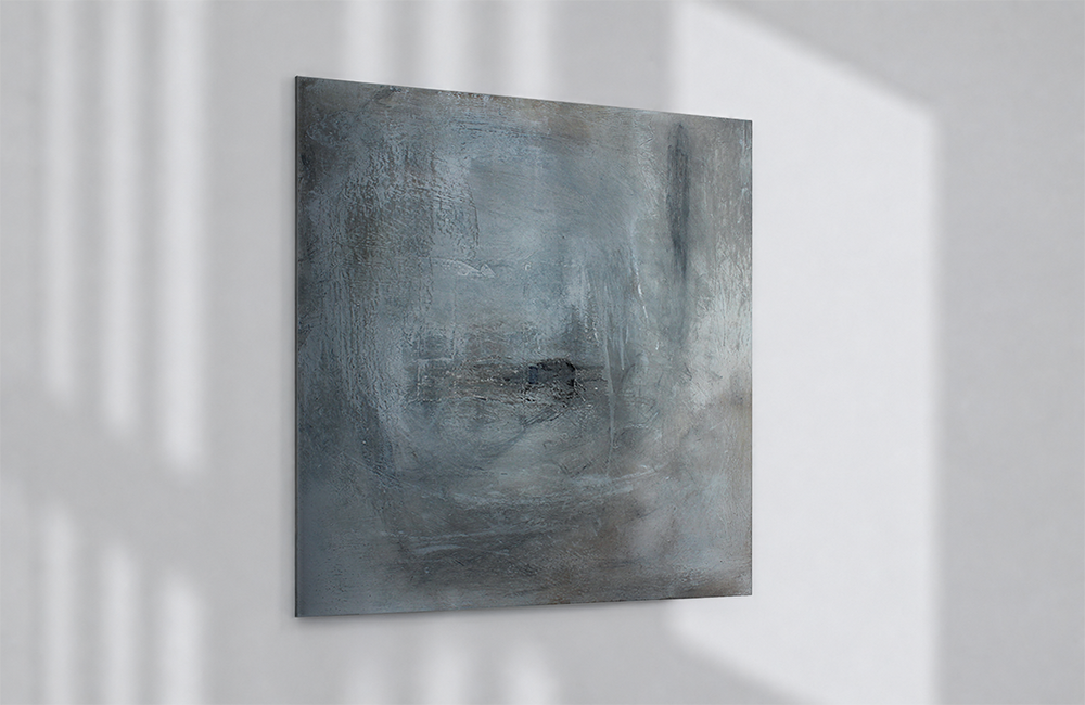 Angled view of mixed media artwork from KADO Series One by KADO.