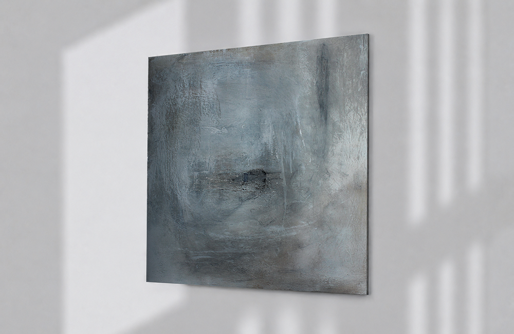 Angled view of mixed media artwork from KADO Series One by KADO.