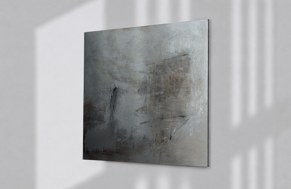 Angled view of mixed media artwork from KADO Series One by KADO.